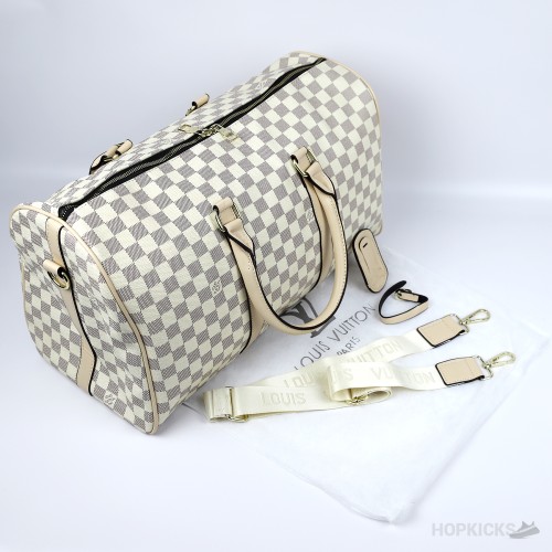 LV N48223 Damier Azur Keepall Bandouliere 45 Boston Bag (Premium Batch)