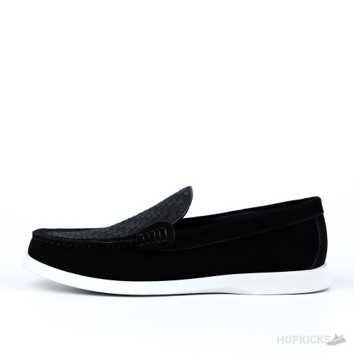 Dior Black Suede and Oblique Jacquard Granville Loafer (Dot Perfect)