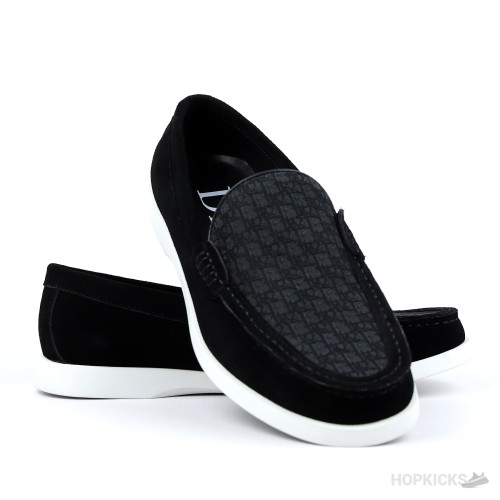 Dior Black Suede and Oblique Jacquard Granville Loafer (Dot Perfect)