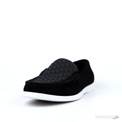 Dior Black Suede and Oblique Jacquard Granville Loafer (Dot Perfect)
