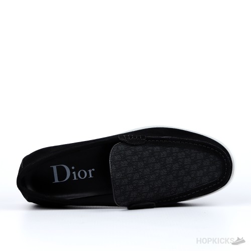 Dior Black Suede and Oblique Jacquard Granville Loafer (Dot Perfect)