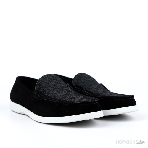 Dior Black Suede and Oblique Jacquard Granville Loafer (Dot Perfect)