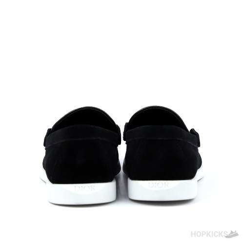 Dior Black Suede and Oblique Jacquard Granville Loafer (Dot Perfect)