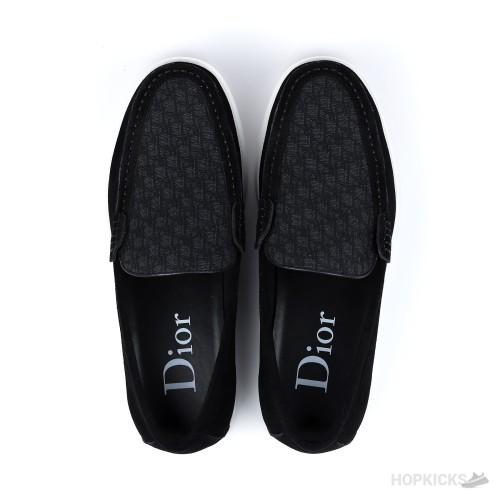 Dior Black Suede and Oblique Jacquard Granville Loafer (Dot Perfect)