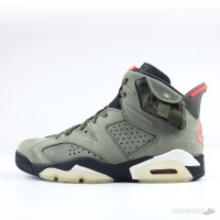 Nike Air Jordan 6 Travis Scott Olive Suede (Dot Perfect)