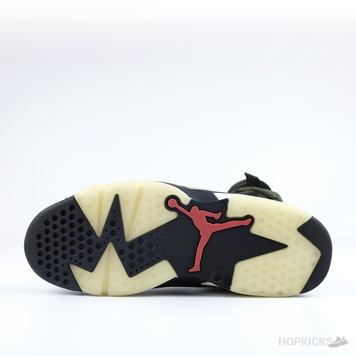 Nike Air Jordan 6 Travis Scott Olive Suede (Dot Perfect)