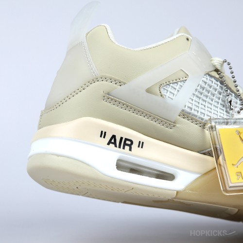 Off-White x Air Jordan 4 'Sail' (Premium Batch)