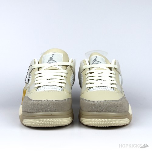 Off-White x Air Jordan 4 'Sail' (Premium Batch)