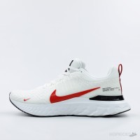 Nike React Infinity Run Flyknit 3 White Red (Premium Plus Batch)