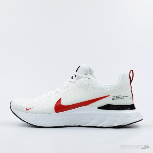 Nike React Infinity Run Flyknit 3 White Red (Premium Plus Batch)