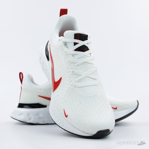Nike React Infinity Run Flyknit 3 White Red (Premium Plus Batch)