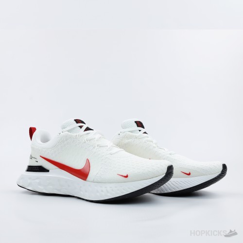 Nike React Infinity Run Flyknit 3 White Red (Premium Plus Batch)
