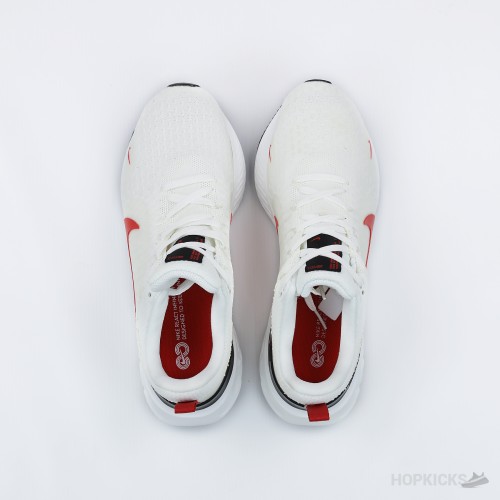 Nike React Infinity Run Flyknit 3 White Red (Premium Plus Batch)