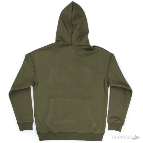 Palm Angels Broken Bear Olive Green Hoodie