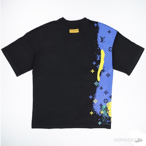 LV Multi Printed Black T-shirt