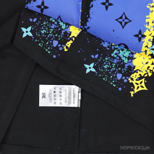 LV Multi Printed Black T-shirt