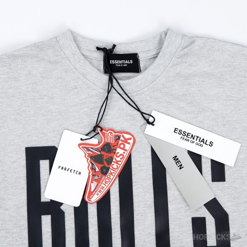 Essential Front Logo Beige T-Shirt