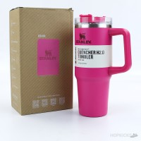 Stanley Quencher H2.0 FlowState Tumbler Pink Red 30 oz