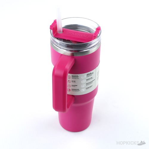 Stanley Quencher H2.0 FlowState Tumbler Pink Red 30 oz