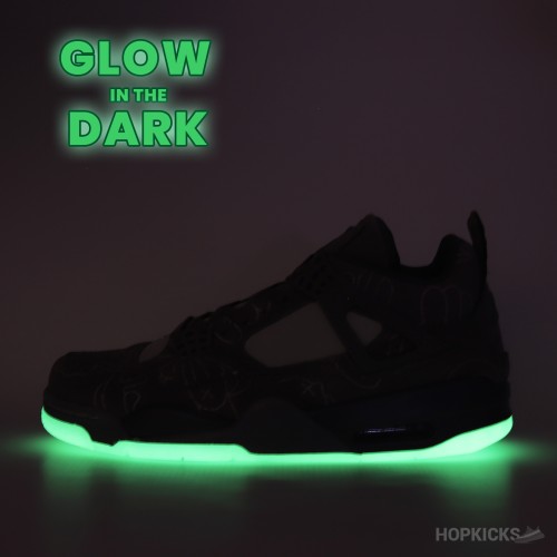 Air Jordan 4 x Kaws Grey (Glow in the Dark) (Premium Batch)