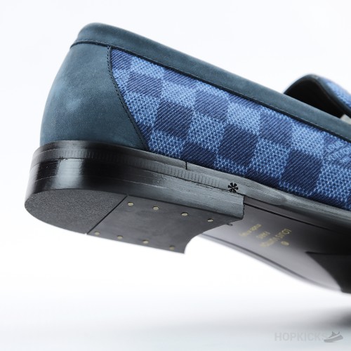 LV Suede Calf Leather Major Loafer Blue (1:1)