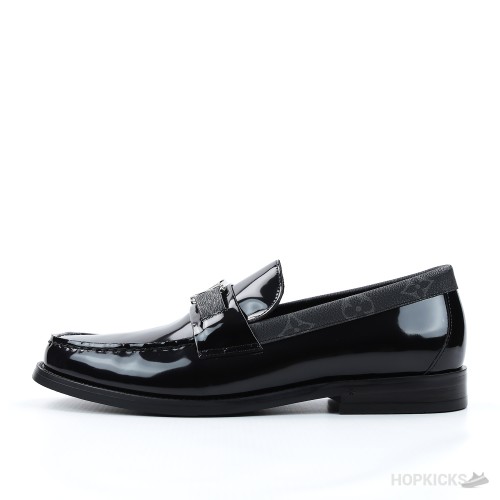 LV Glazed Calf Leather Major Loafer Black (1:1)