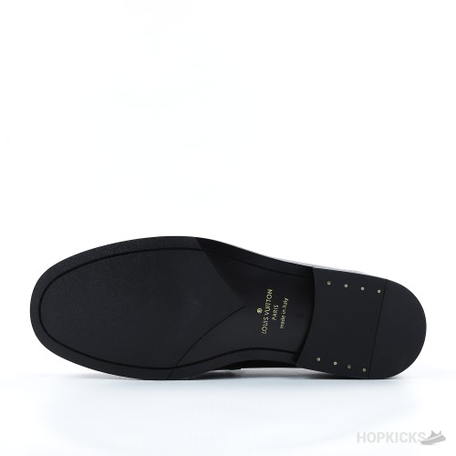 LV Glazed Calf Leather Major Loafer Black (1:1)