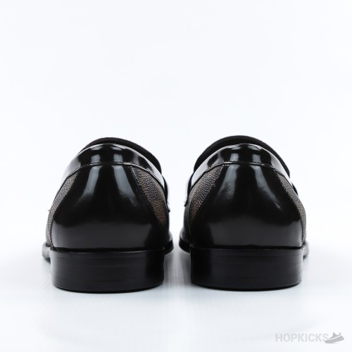 LV Damier Canvas Glazed Calf Leather Major Loafer Brown (1:1)