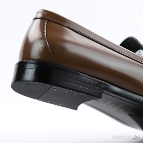 LV Monogram Calf Leather Major Loafer Brown (1:1)
