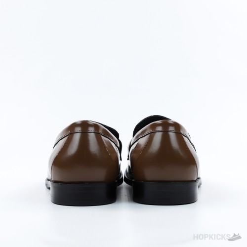 LV Monogram Calf Leather Major Loafer Brown (1:1)