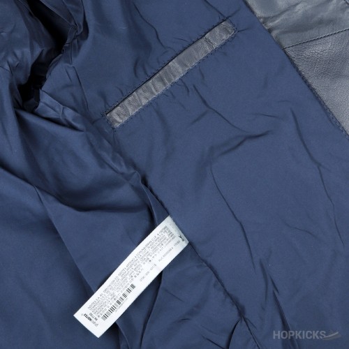 Zara Dark Blue Leather Jacket (Original Product)