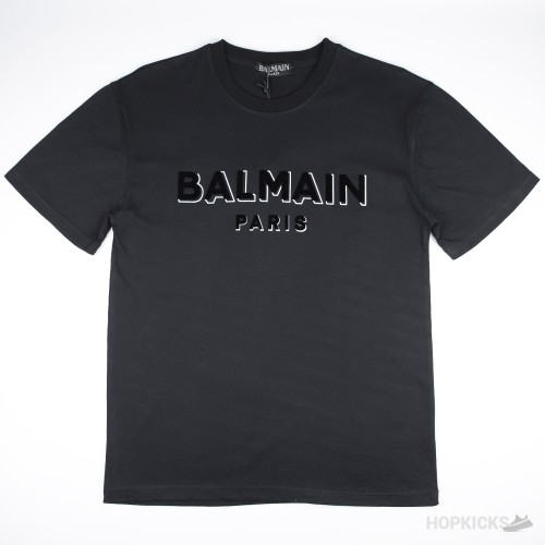 Balmain Flock and Foil T-Shirt