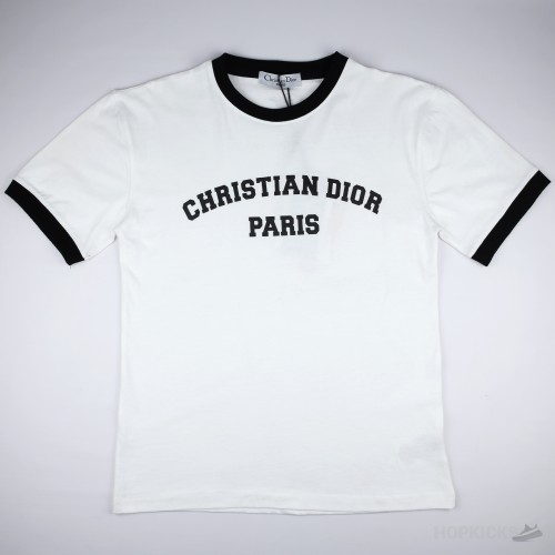 CD White and Black Cotton and Linen Shirt