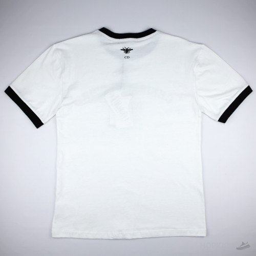 CD White and Black Cotton and Linen Shirt