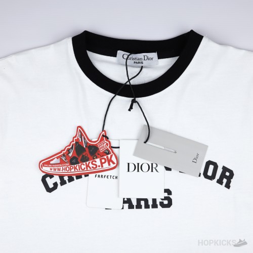 CD White and Black Cotton and Linen Shirt