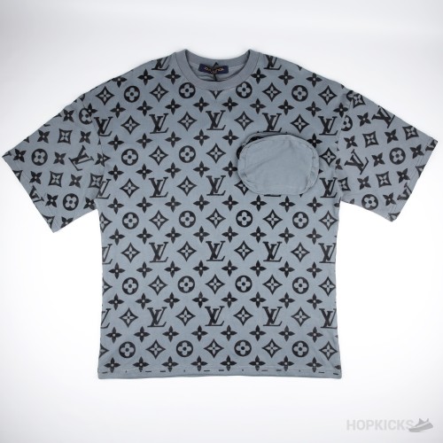 LOUIS VUITTON VELCRO MONOGRAM SS TEE - GREY