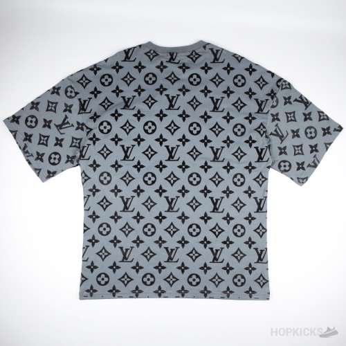 LOUIS VUITTON VELCRO MONOGRAM SS TEE - GREY