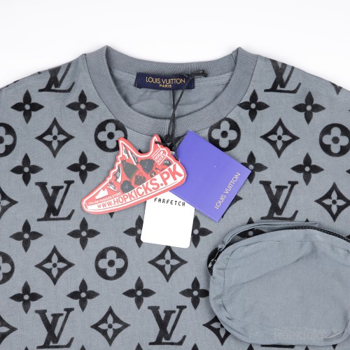 LOUIS VUITTON VELCRO MONOGRAM SS TEE - GREY