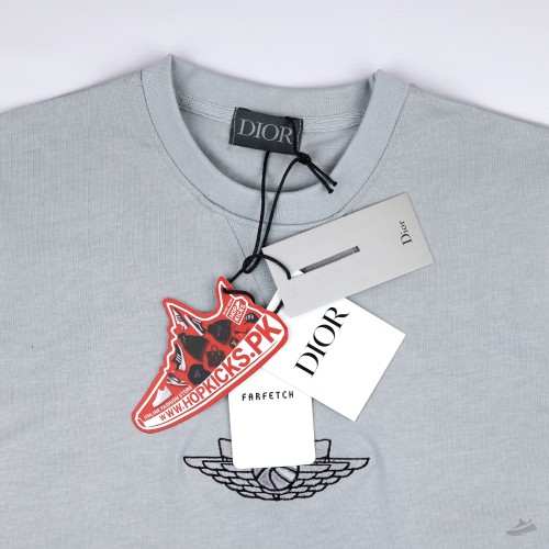 "Dior x Jordan Wings T-shirt Grey"