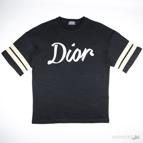 Dior Black & Silver 47 Logo T-Shirt
