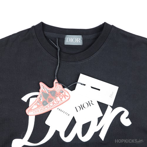 Dior Black & Silver 47 Logo T-Shirt