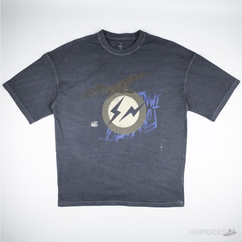 "Travis Scott Cactus Jack For Fragment Create T-shirt Washed Black"