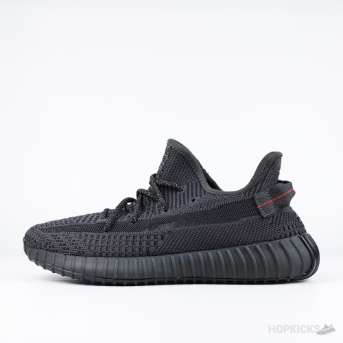 Adidas Yeezy 350 Boost Black Reflective Laces
