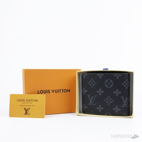 Louis Vuitton Black Bifold Wallet in the Monogram Eclipse pattern