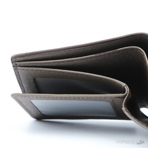 Louis Vuitton Brown Bifold Wallet in the Damier Ebene pattern