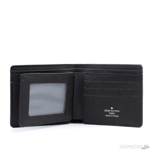 Louis Vuitton Black Bifold Wallet in the Damier Ebene pattern
