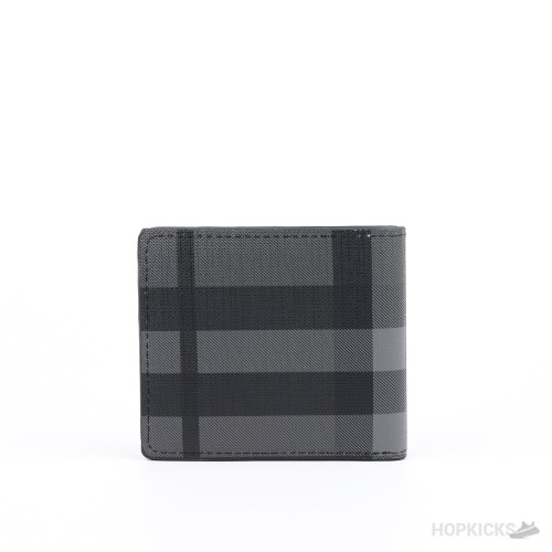 Burberry Bifold Wallet Dark Grey Check pattern