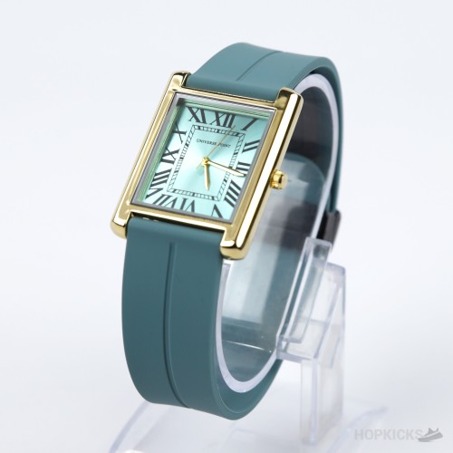 Universe Point Gold-Tone Rectangular Blue Dial Watch Universe Point Gold-Tone Rectangular Blue Dial Watch