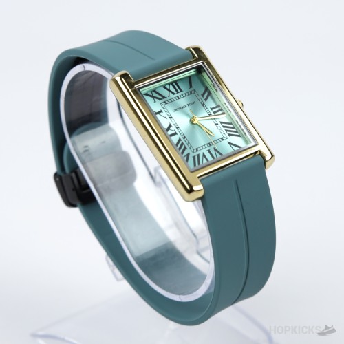 Universe Point Gold-Tone Rectangular Blue Dial Watch Universe Point Gold-Tone Rectangular Blue Dial Watch