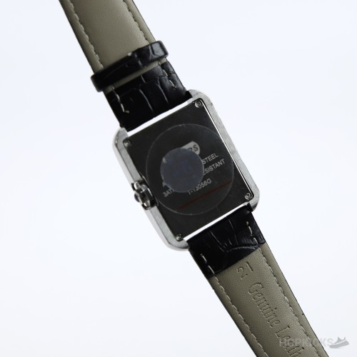 Timdors Classic Silver Rectangular Black Dial Dress Watch Timdors Classic Silver Rectangular Black Dial Dress Watch